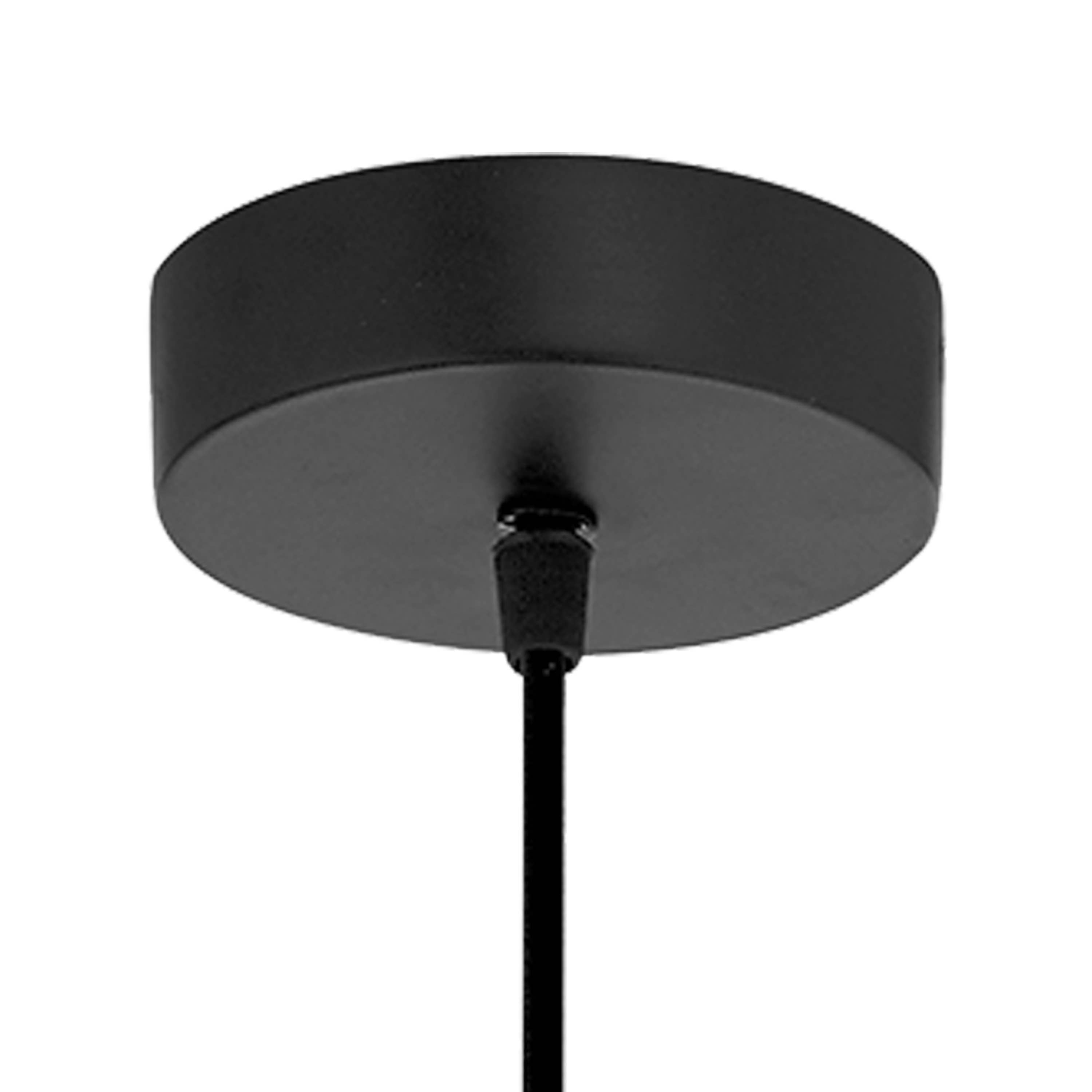 10"H Aisling Black Metal and Glass Conical Pendant Light