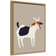 Sylvie Farm Goat Framed Canvas by Hannah Beisang