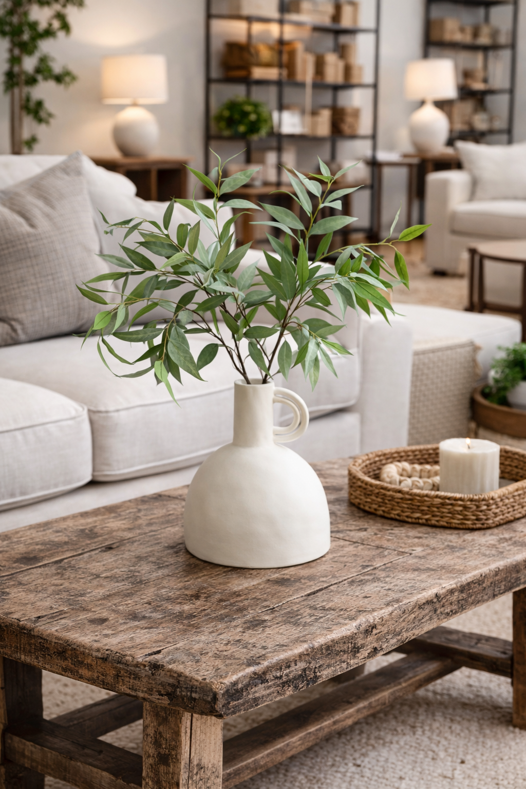 41"Quality Artificial Frosty Eucalyptus-Lush or Frosty: Lush Green