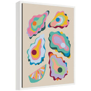 Sylvie Coastal Oysters and Lemon Framed Canvas by Rachel Lee