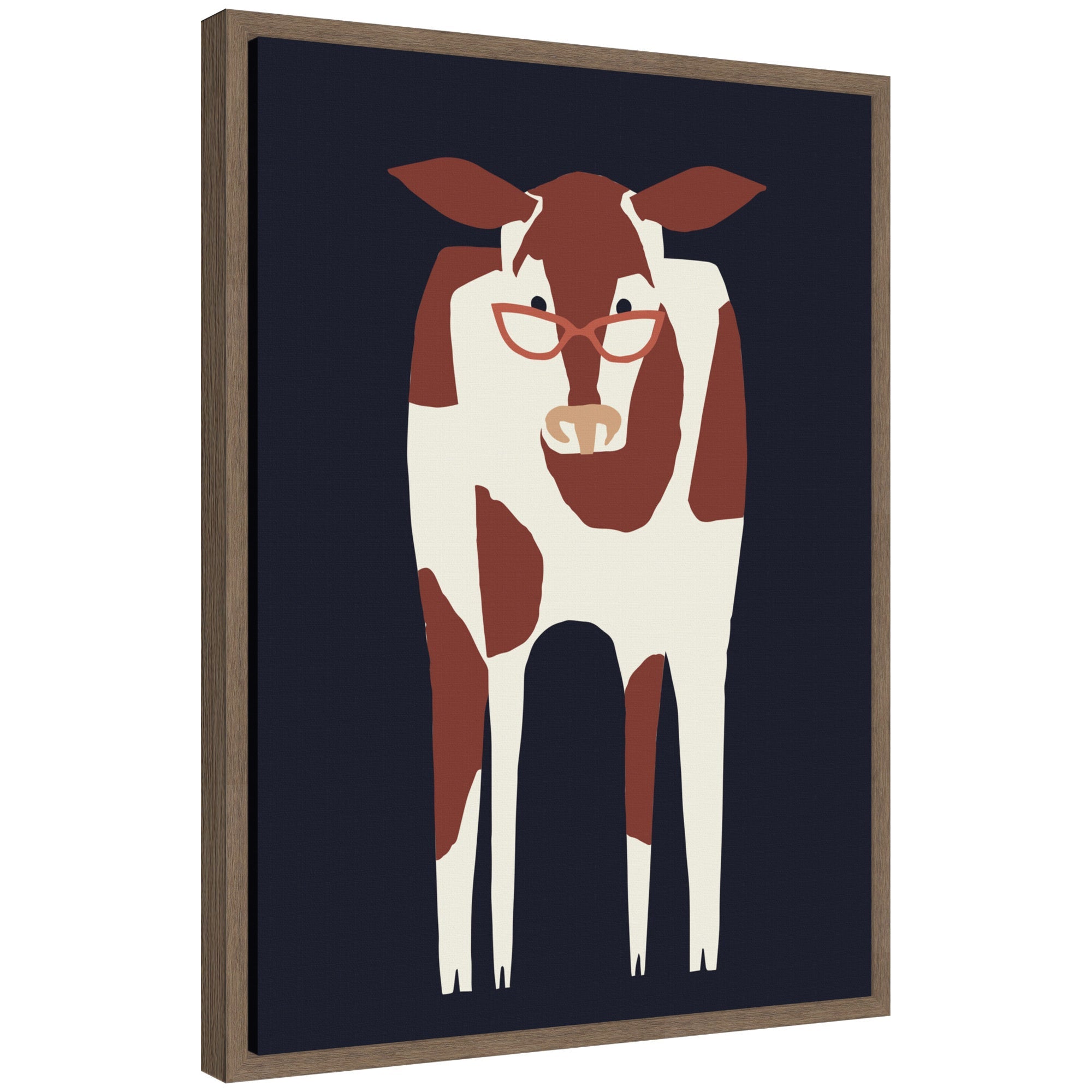 Sylvie Farm Cow Framed Canvas by Hannah Beisang