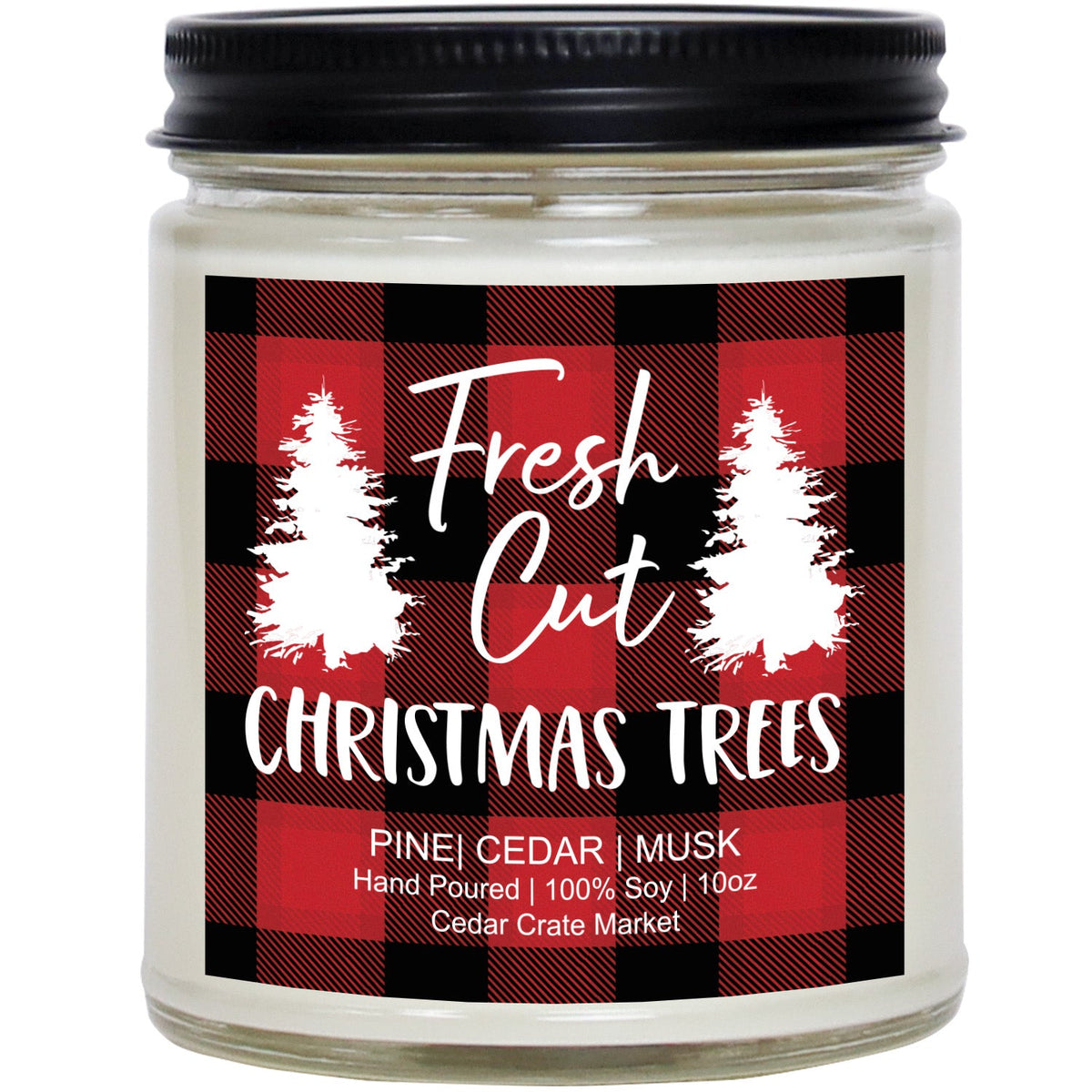 Christmas Candles - Fresh Cut Christmas Trees 9 oz Soy Jar