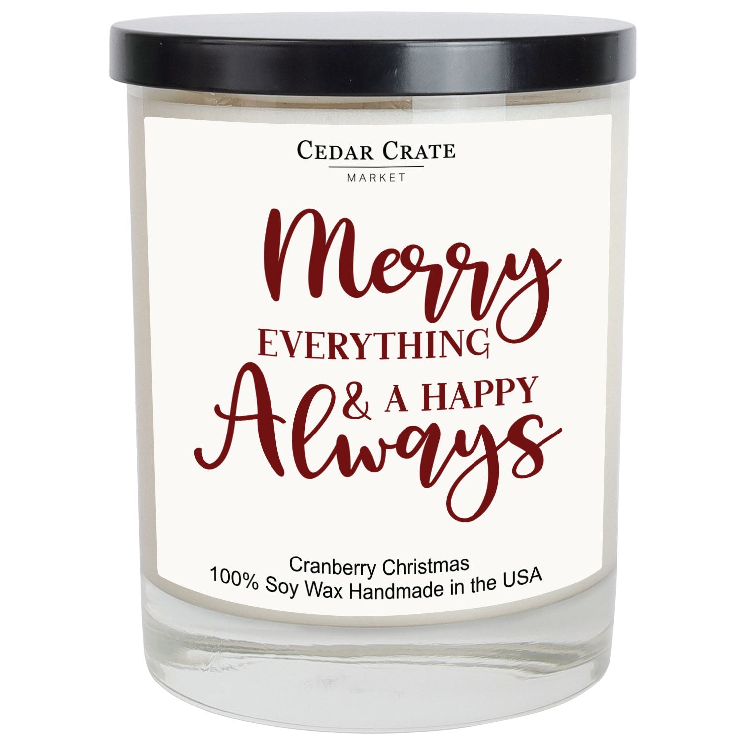 Funny Christmas Candles - Merry Everything & A Happy Always