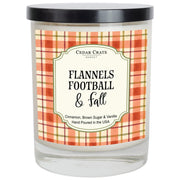 Fall Candle - Flannels Football & Fall