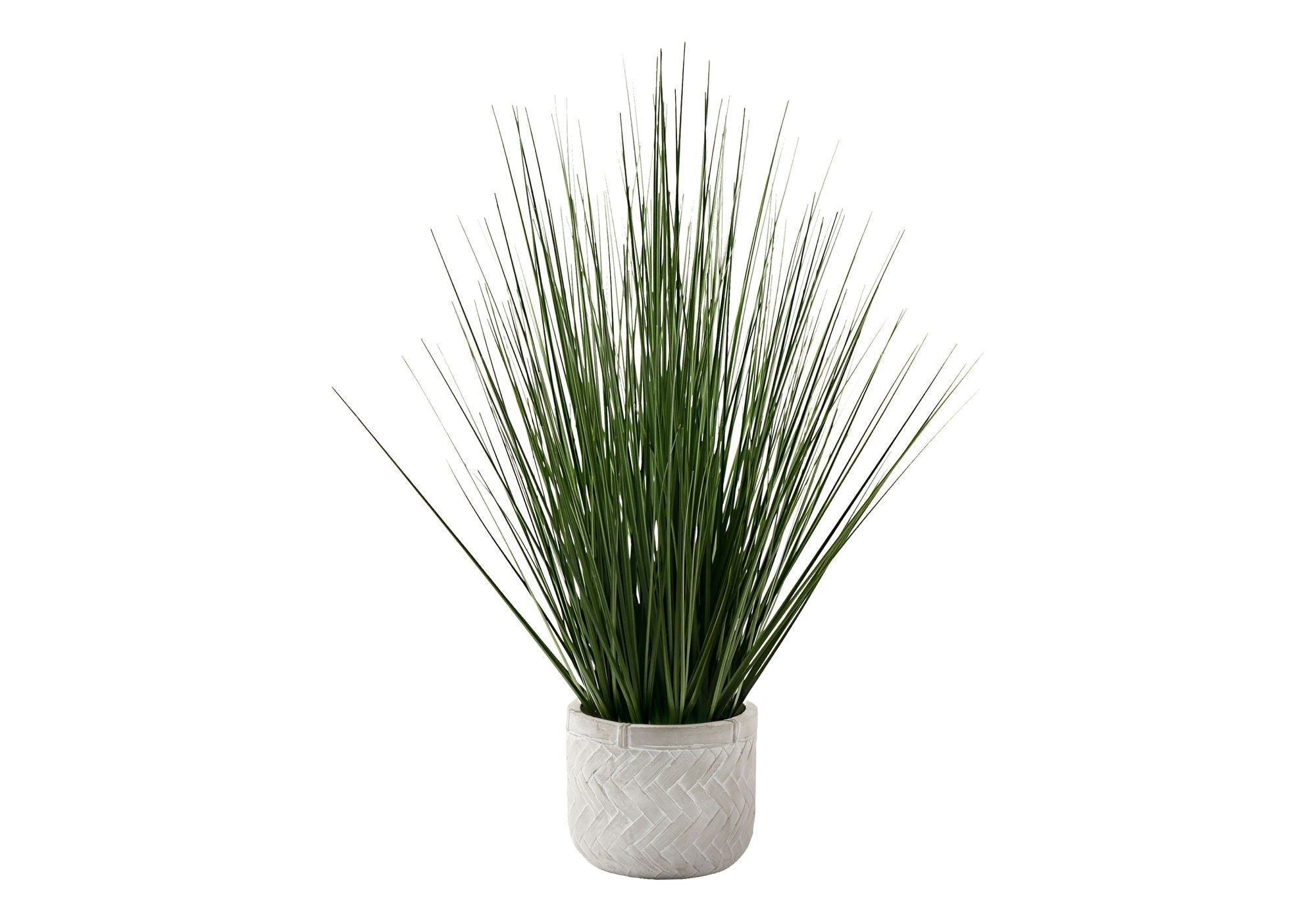 21" Tall, Artificial Plant, Grass, Indoor, Faux, Fake, Table, Greenery, Potted, Real Touch, Decorative - Green / White