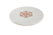 Marble Snowflake Rotating Tray
