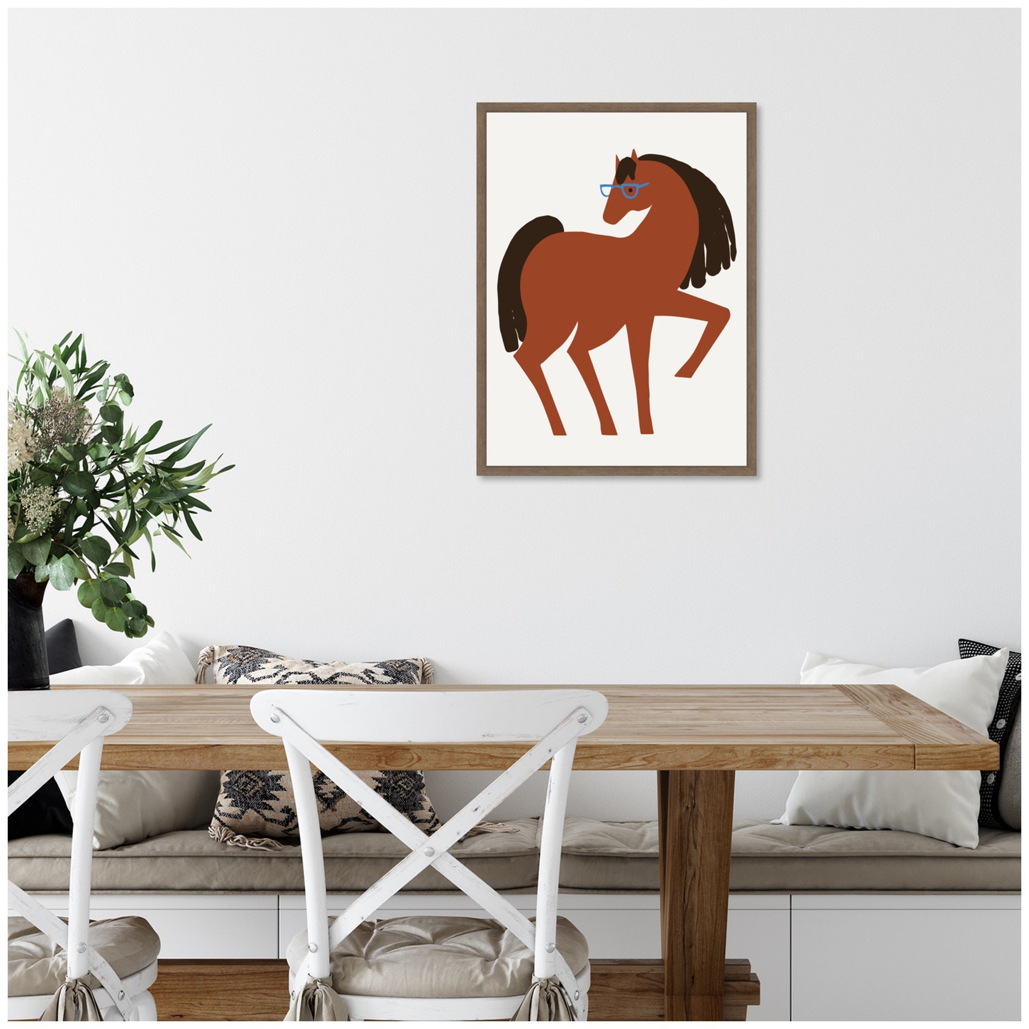 Sylvie Farm Horse Framed Canvas by Hannah Beisang