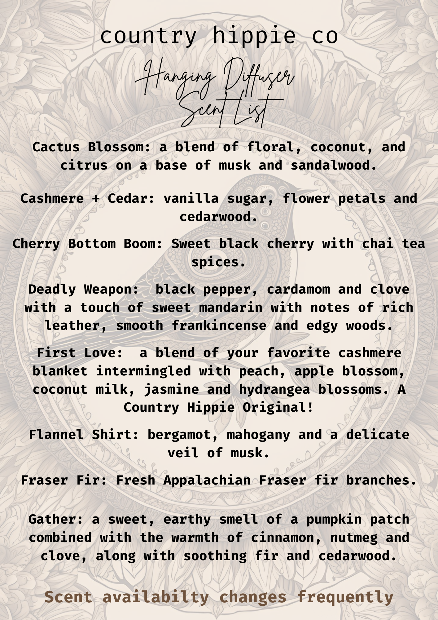 Hanging Car/Closet Fragrance Diffuser: Bright+Bubbly