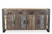 Timbergirl Old Reclaimed Wood 4 Door 4 Drawer Sideboard