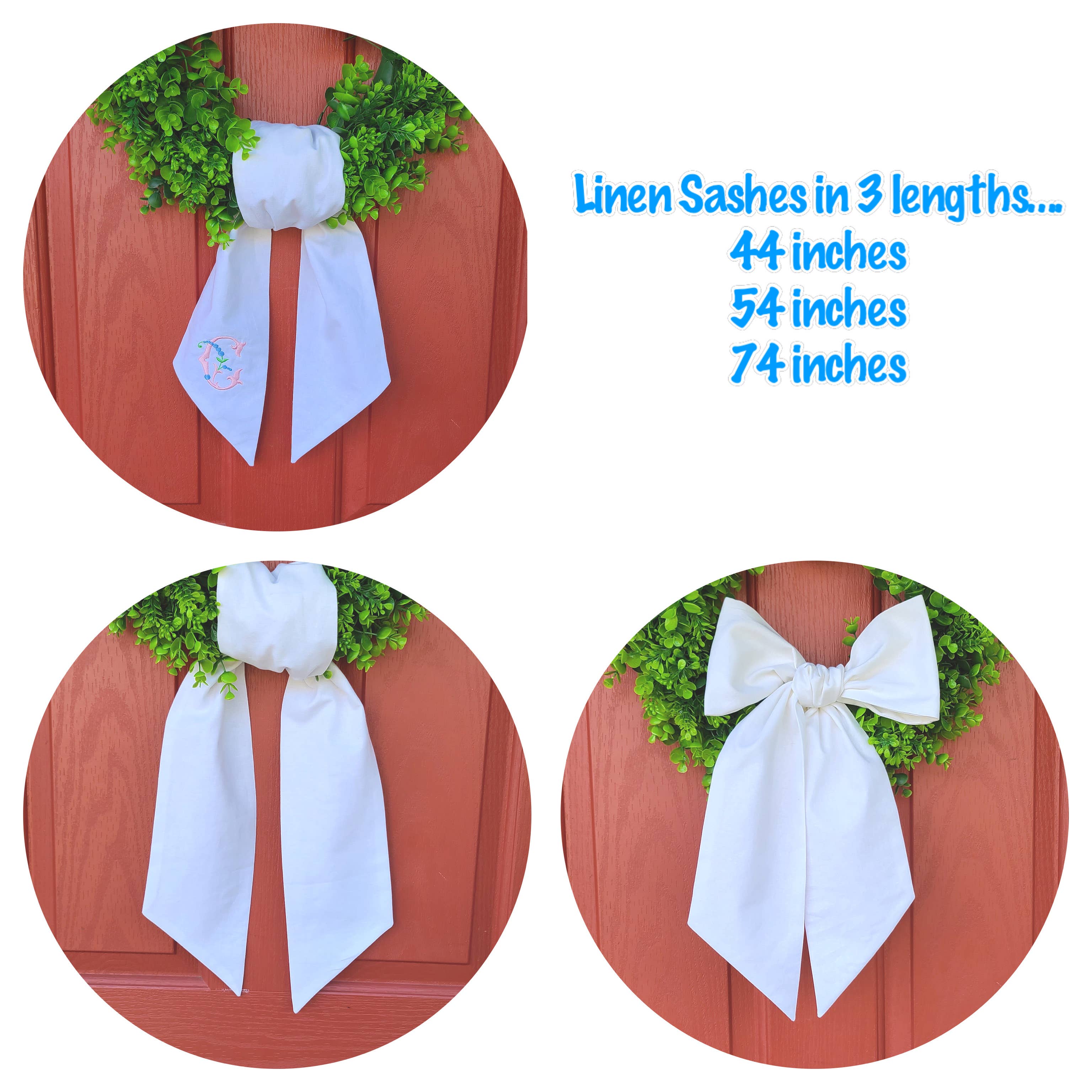 Linen Sashes: Mango / 54 inches