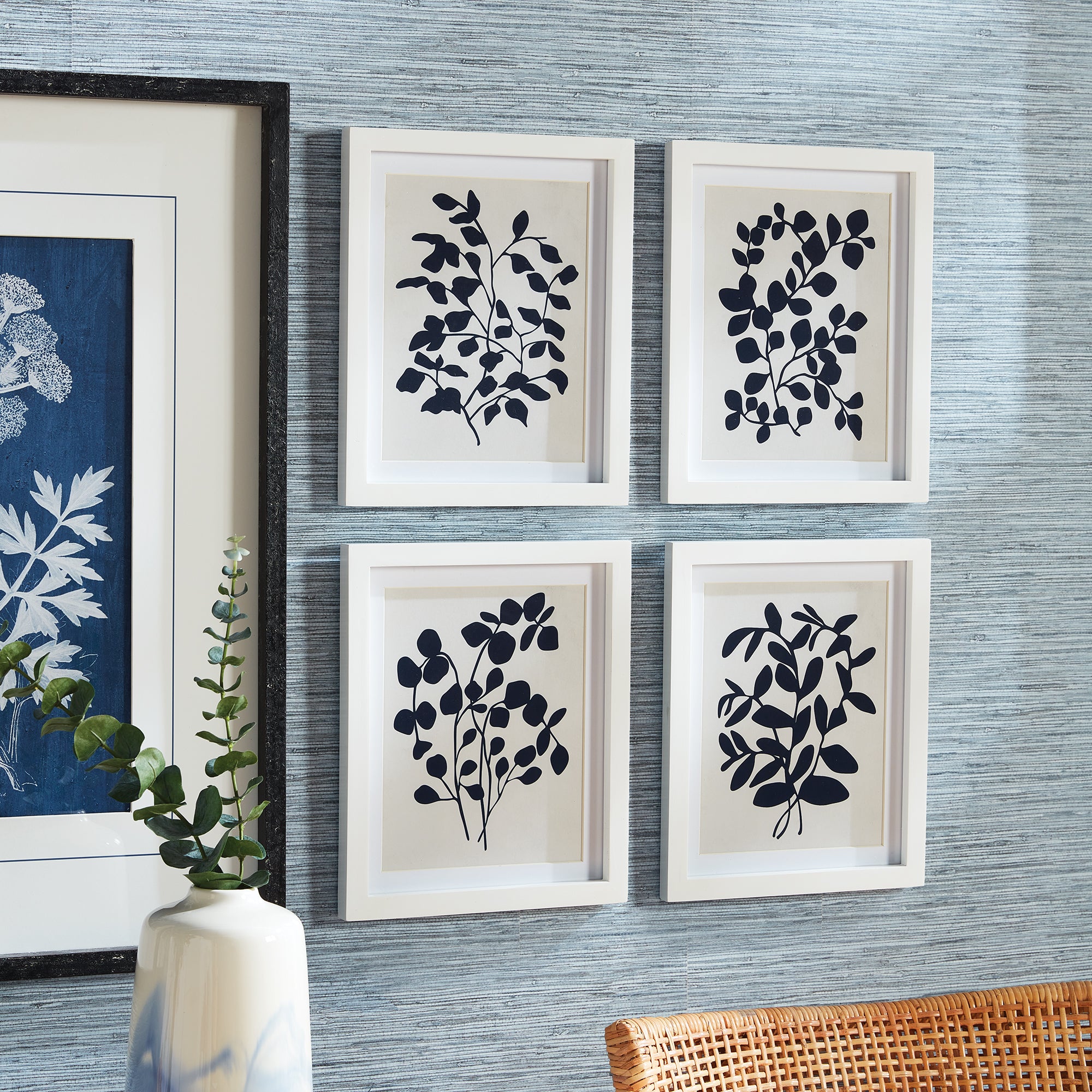 LEAFY VINE PRINTS, SET OF 4