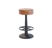 Gavin Counter Stool Brown Leather/Iron