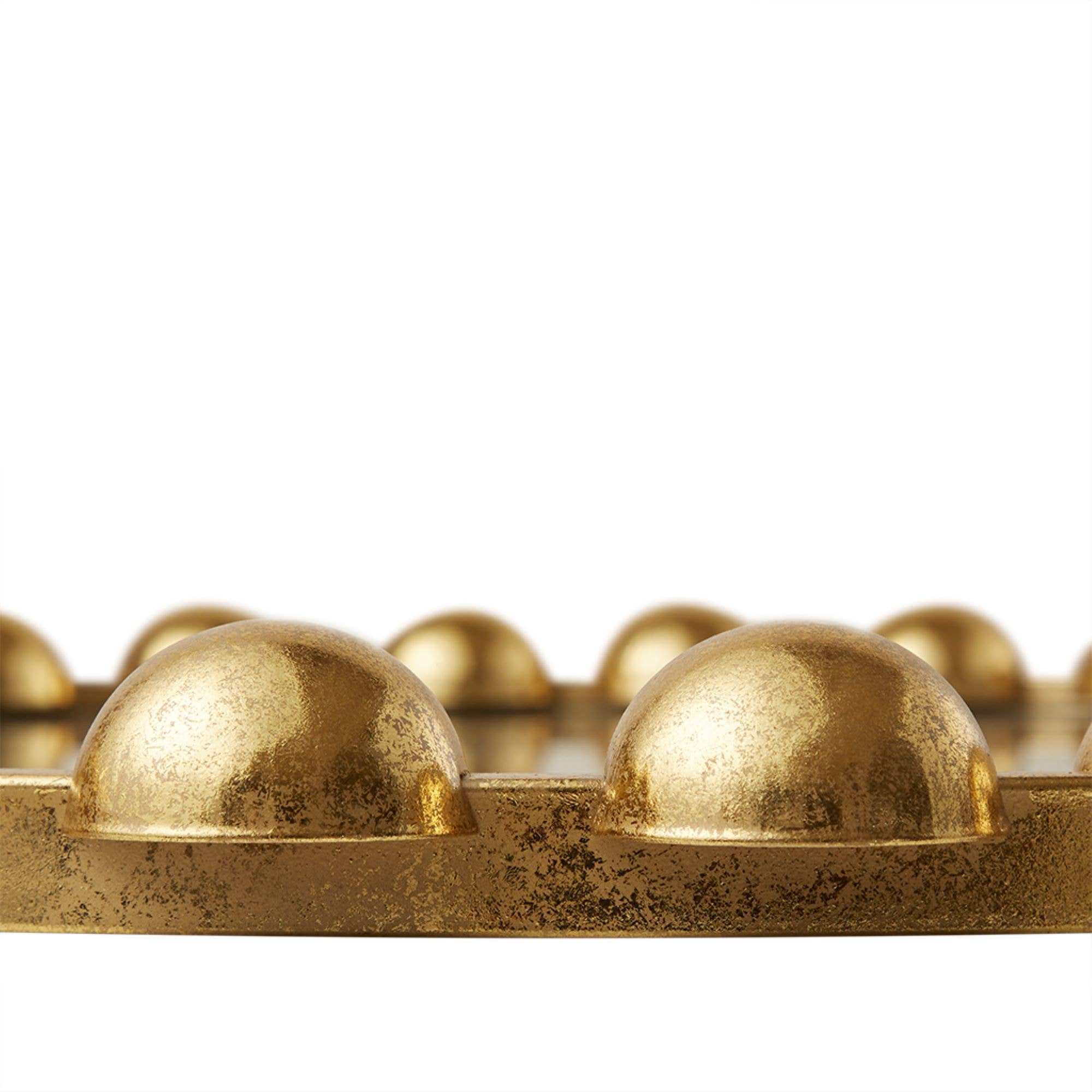 Round Iron Framed Wall Decor Mirror, Gold: Large 27"