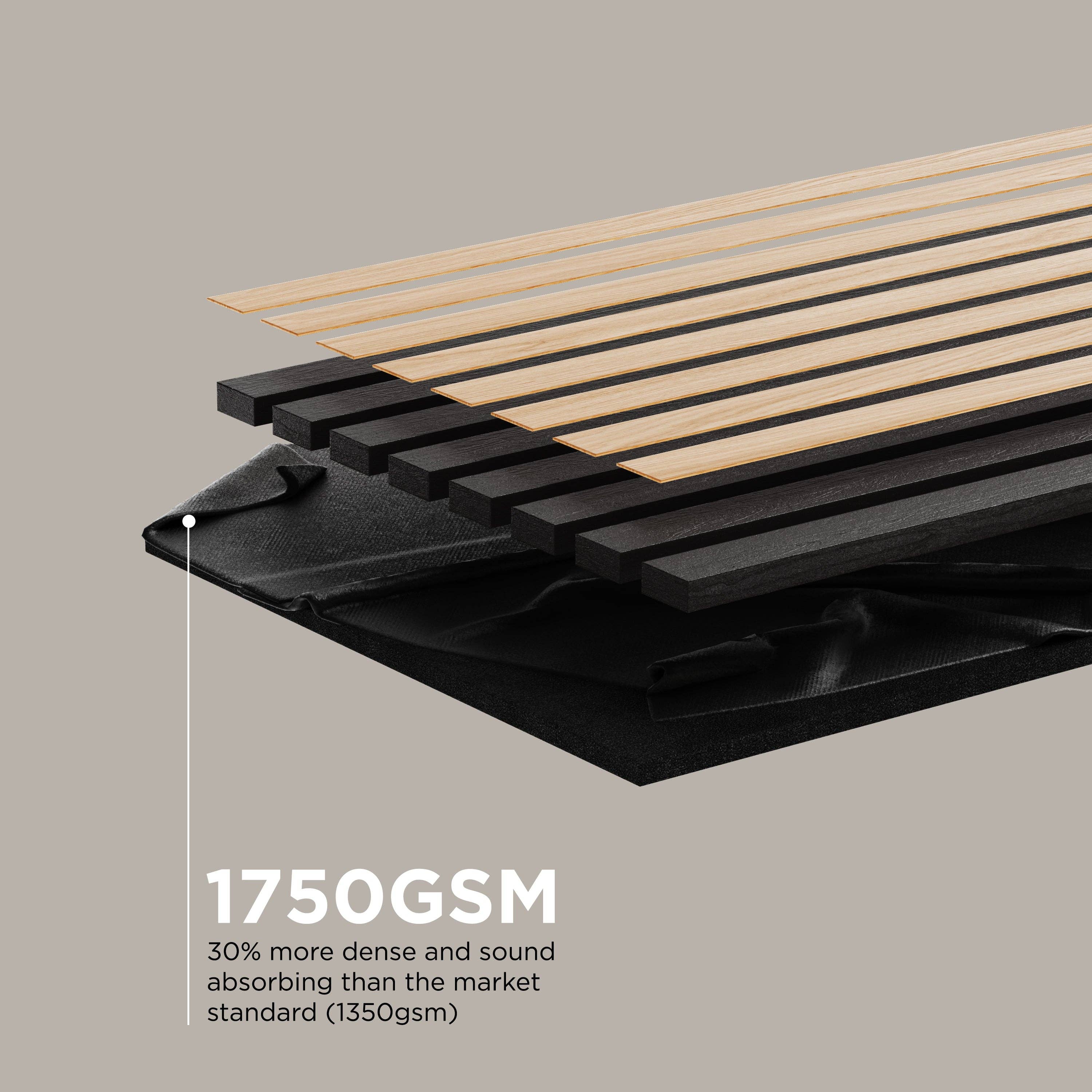 Acoustic Slat Panels: Natural Walnut / [2pcs] 94.5" x 12.6"