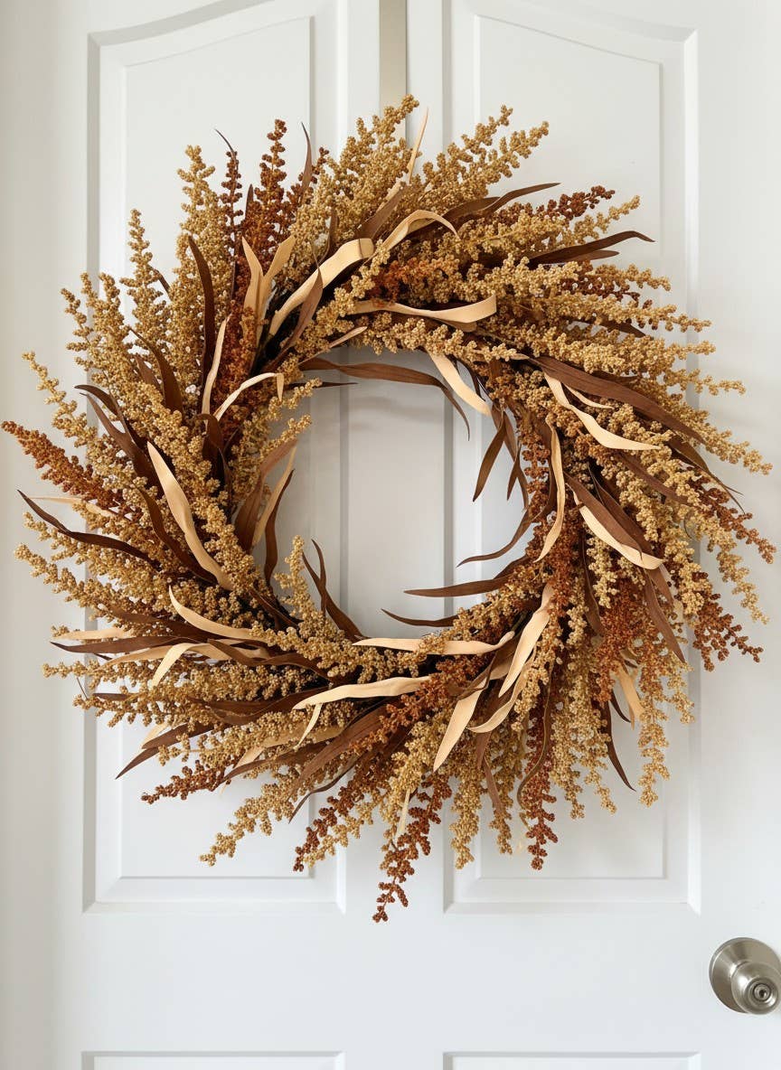 Amber Harvest Thyme Wreath