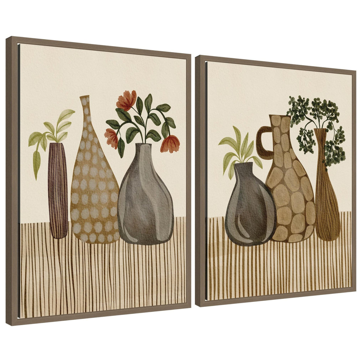 Rustic Still Life 2 Piece Framed Canvas Wall Art Set by Nikita Jariwala