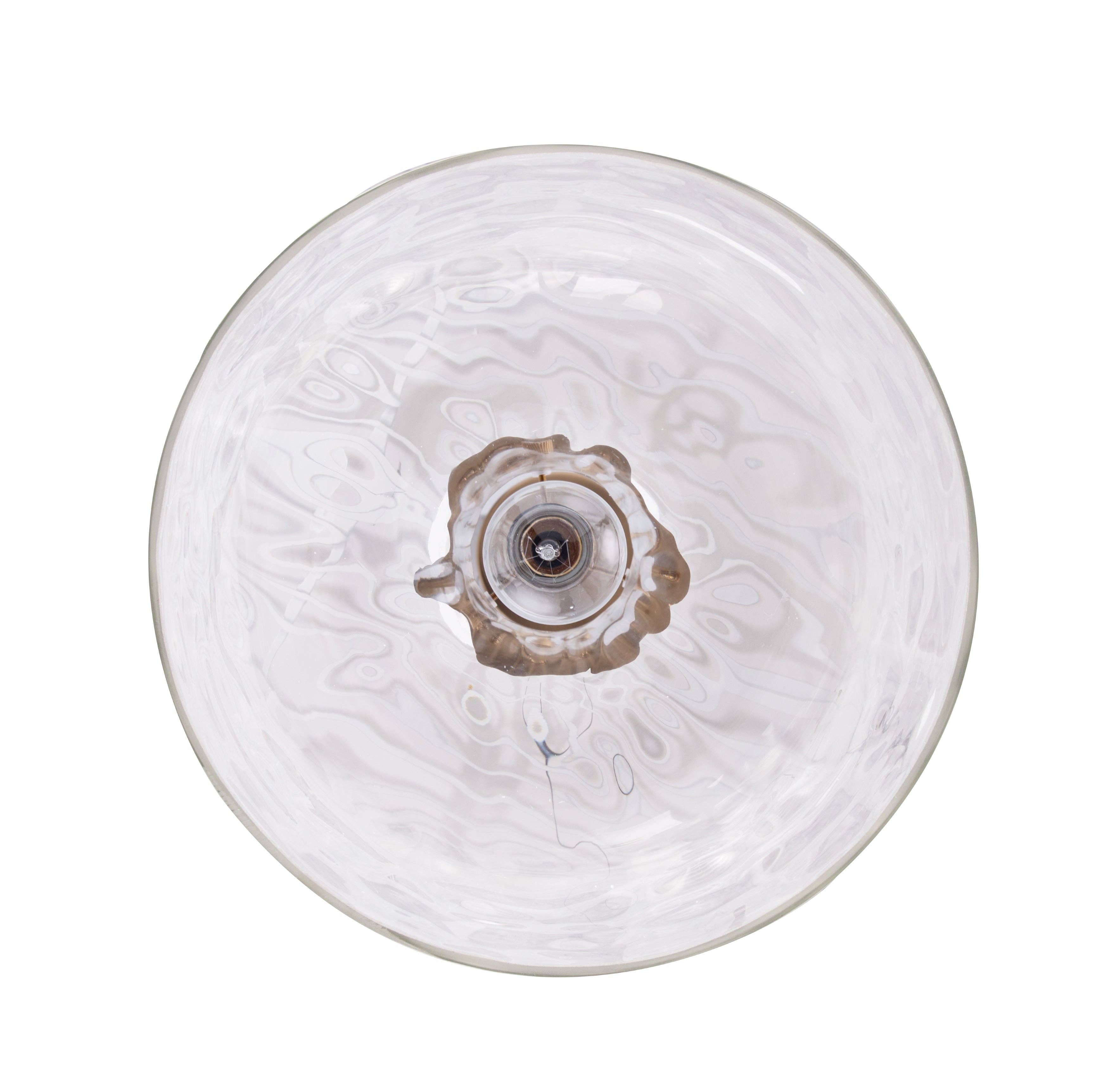Kara Farmhouse 1-Light Textured Glass Gold Pendant Light