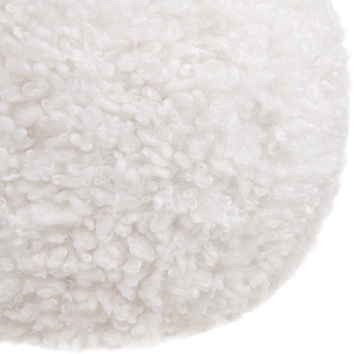 Home Ayla 9" Round Sphere Accent Ball Throw Pillow White