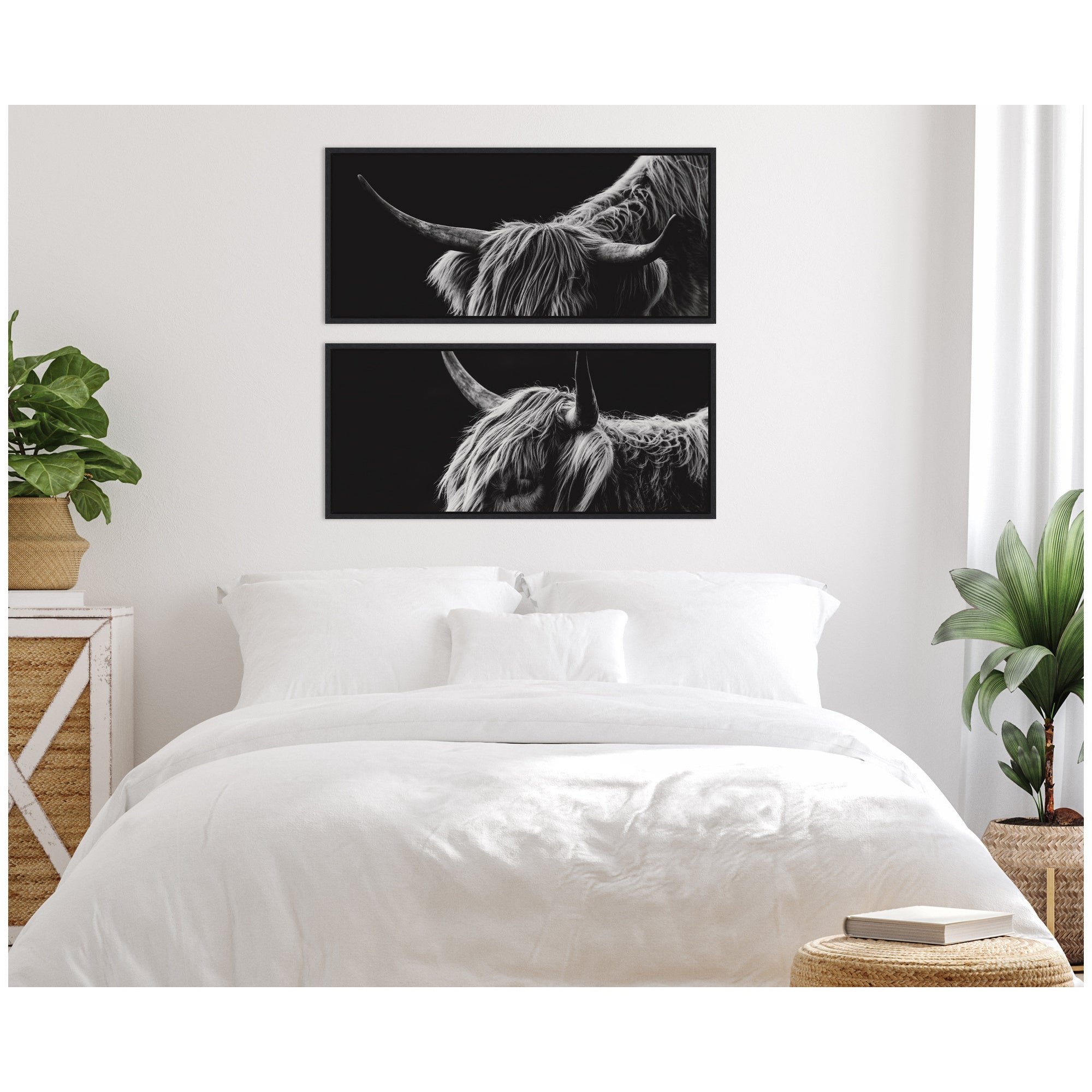 Scottish Highland Panel 2 Piece Framed Canvas Wall Art Set by Crystal Lynn Collins