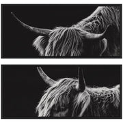 Scottish Highland Panel 2 Piece Framed Canvas Wall Art Set by Crystal Lynn Collins