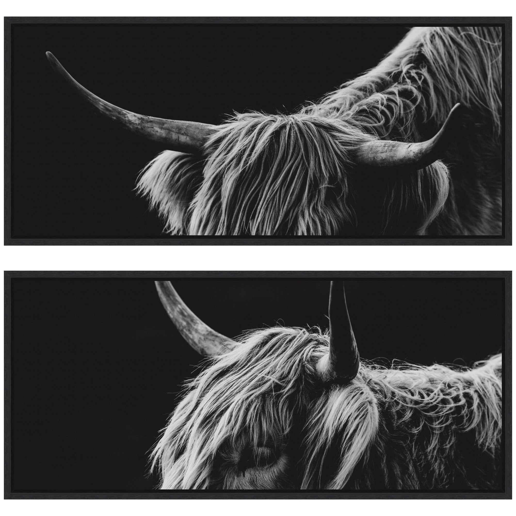 Scottish Highland Panel 2 Piece Framed Canvas Wall Art Set by Crystal Lynn Collins