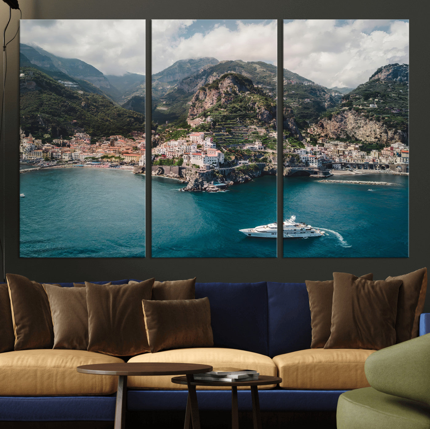 Amalfi Coast Wall Art – Framed Italian Seaside Canvas