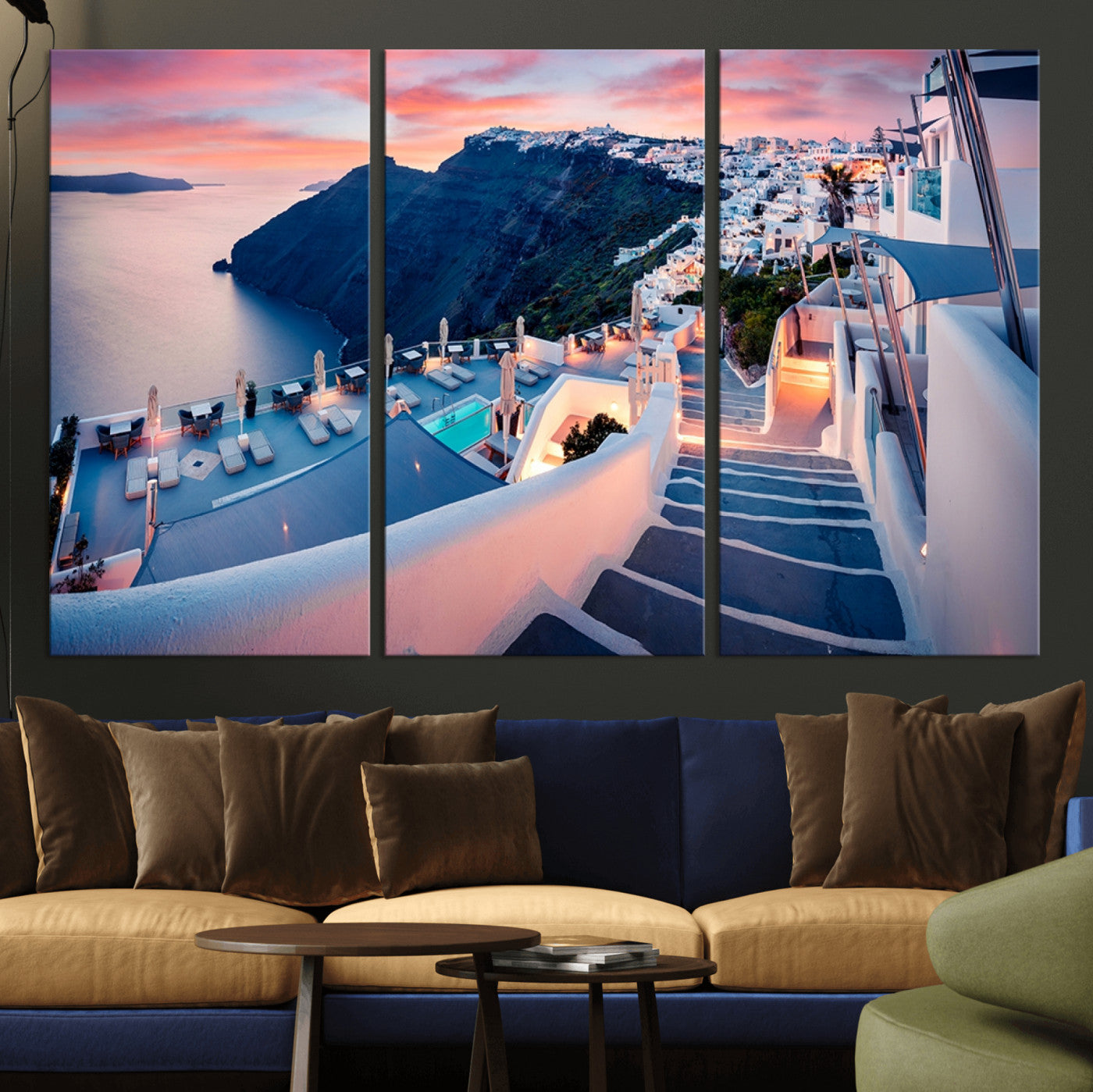 Greece Santorini Wall Art Landscape Canvas Print