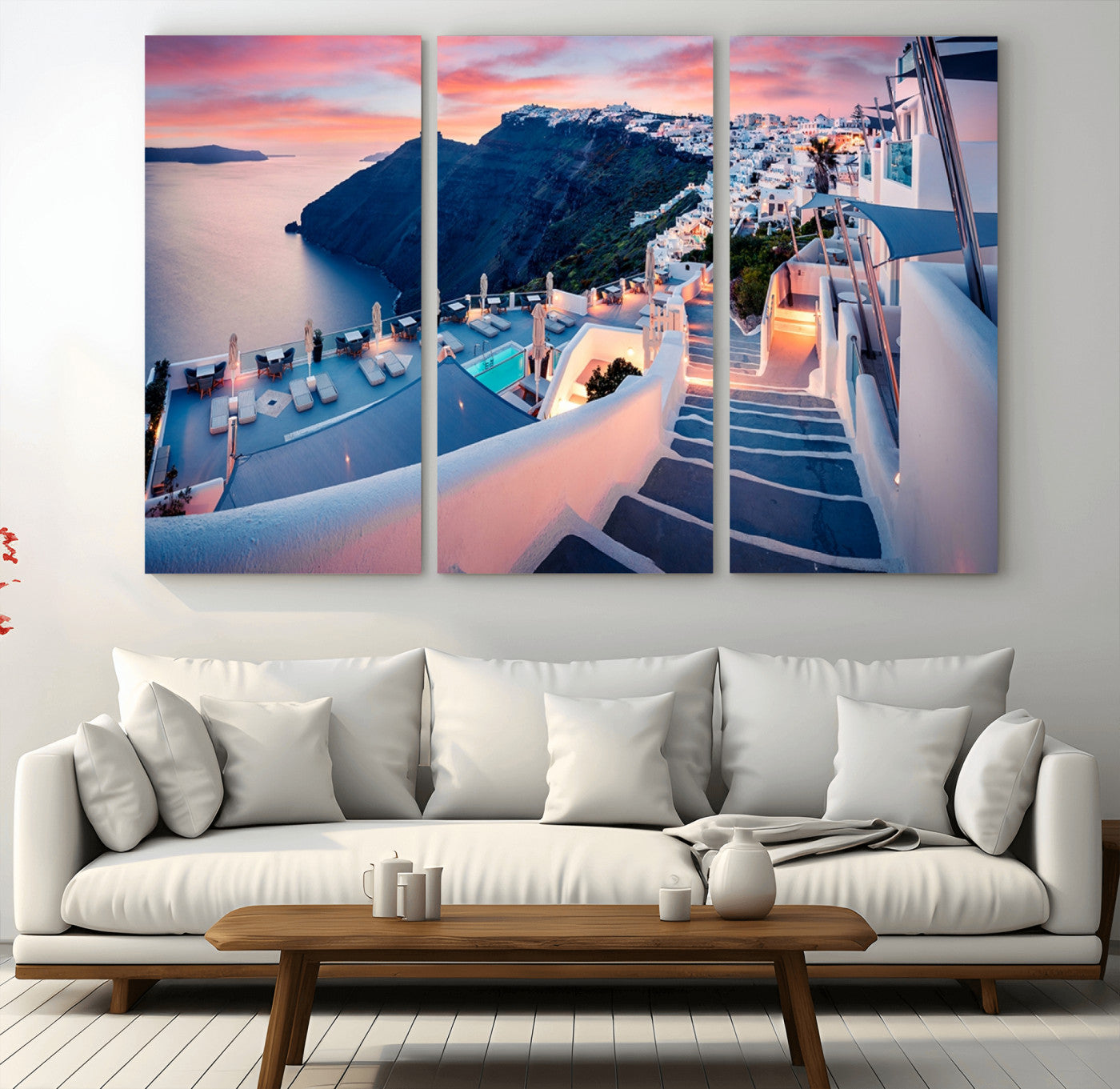 Greece Santorini Wall Art Landscape Canvas Print