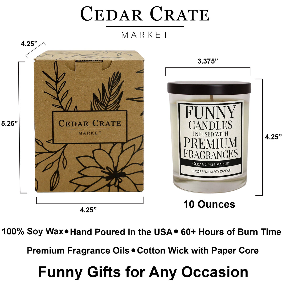 Funny Christmas Candles - Merry Everything & A Happy Always