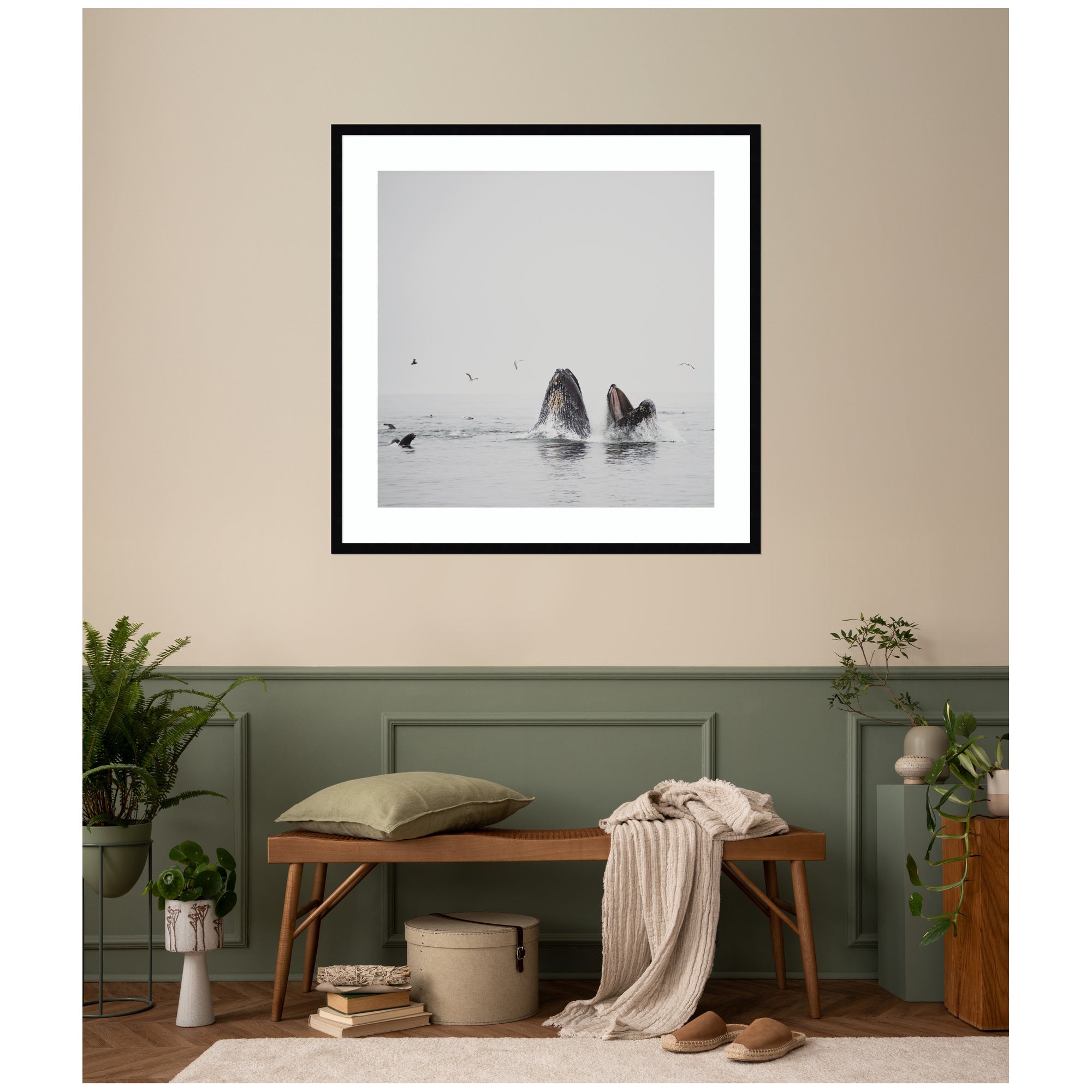 Humpback Whales No. 2 by Laura Evans Framed Wall Art Print