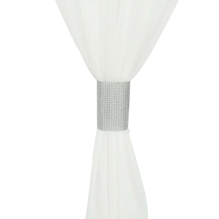 4 Pack Rhinestone Velcro Curtain Bands/Sash Clip