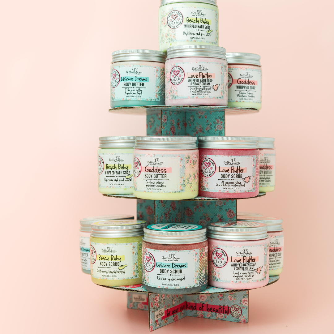 6.7oz Love Flutter Body Scrub | Body Wash | Moisturizer