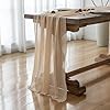 Beige Gauze Rustic Cheesecloth Table Runner 120 Inch 10 FT