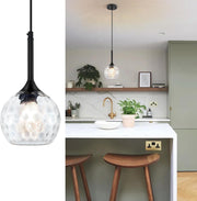 Hammered Glass Pendant Light
