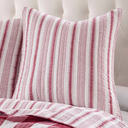 Camden Red Euro Sham Set of 2 -Stripe: Default Title