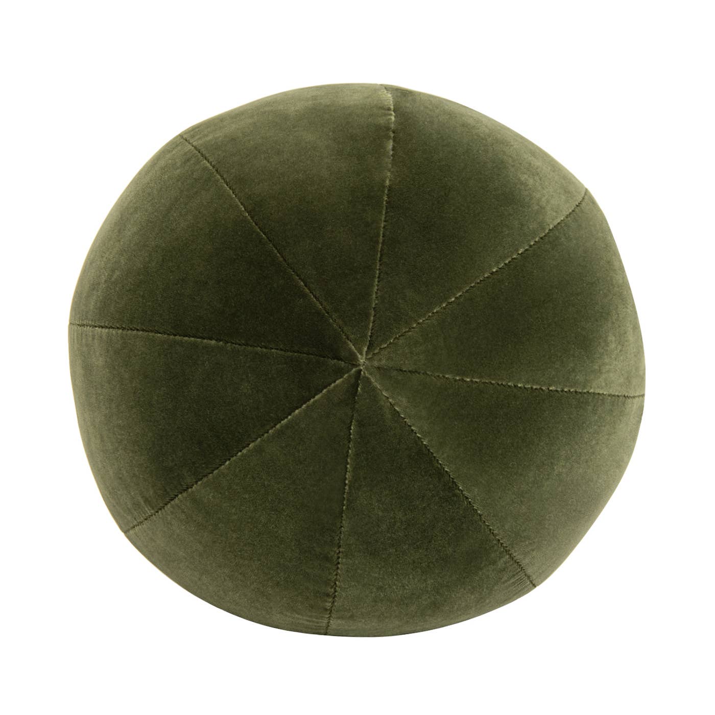 Luna 12" Round Sphere Accent Ball Throw Pillow: Olive Green