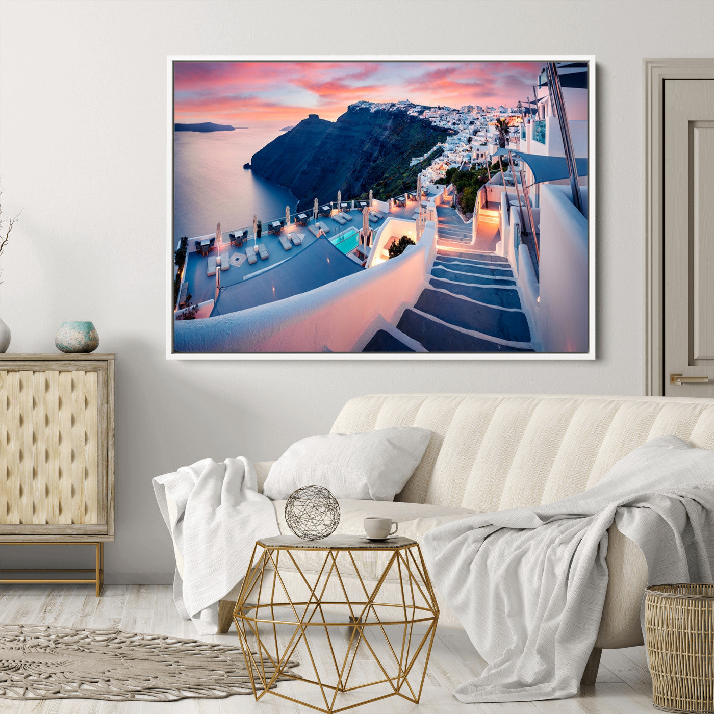 Greece Santorini Wall Art Landscape Canvas Print