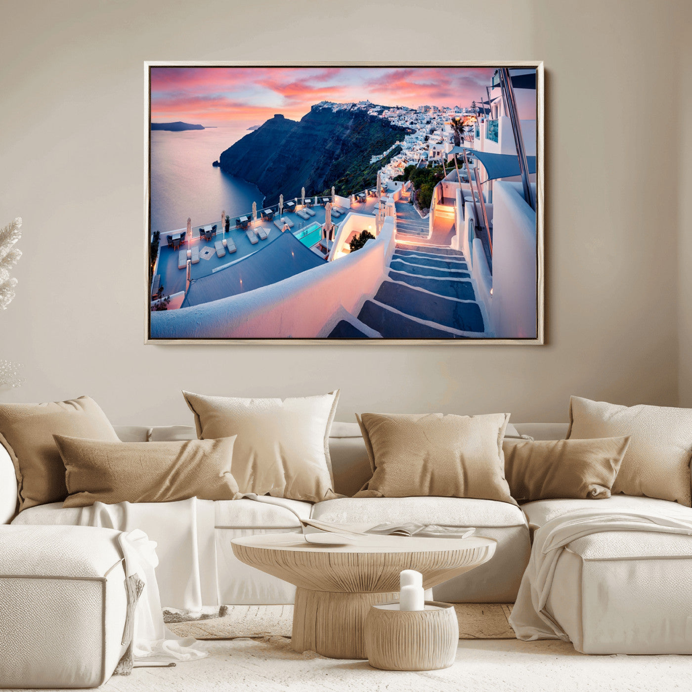 Greece Santorini Wall Art Landscape Canvas Print