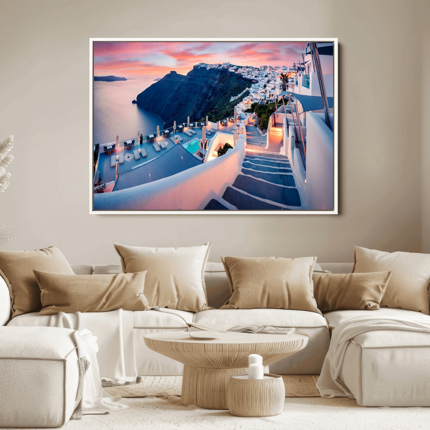 Greece Santorini Wall Art Landscape Canvas Print