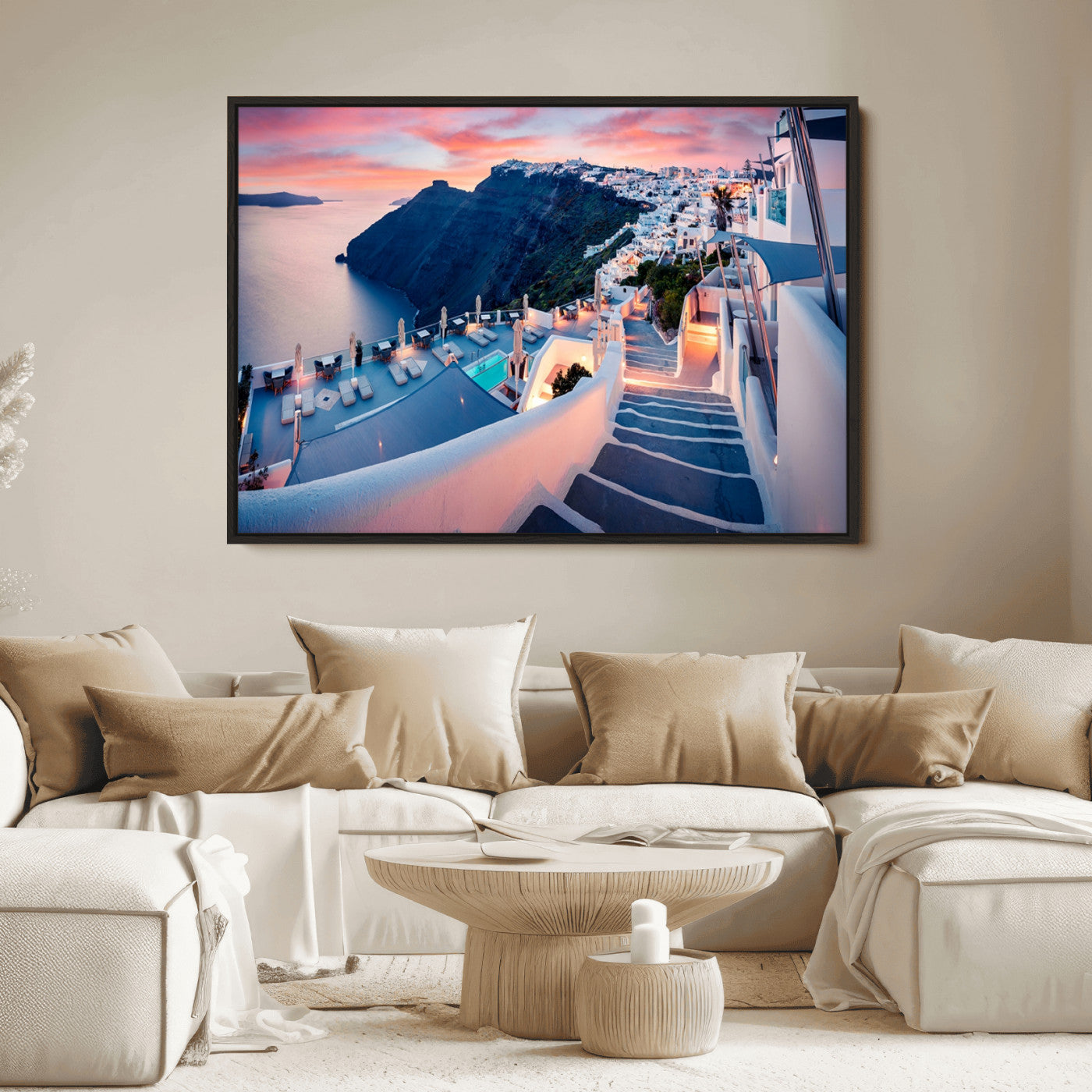 Greece Santorini Wall Art Landscape Canvas Print