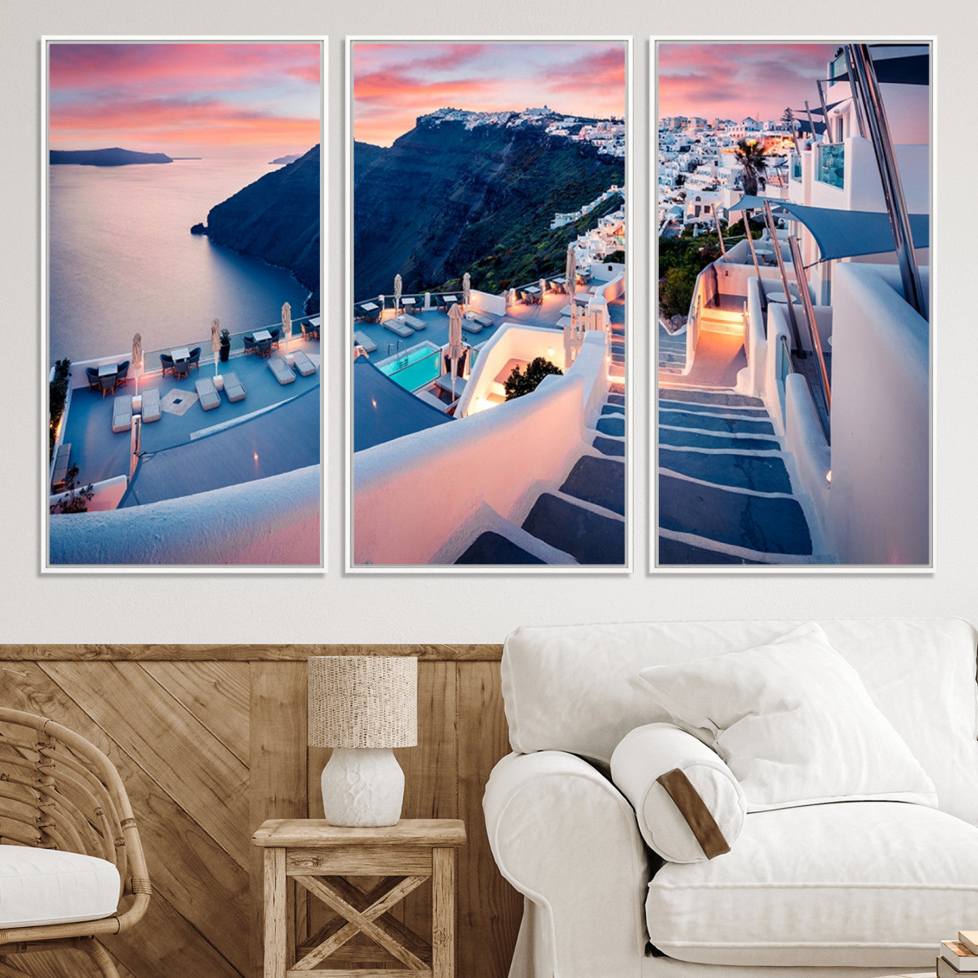 Greece Santorini Wall Art Landscape Canvas Print