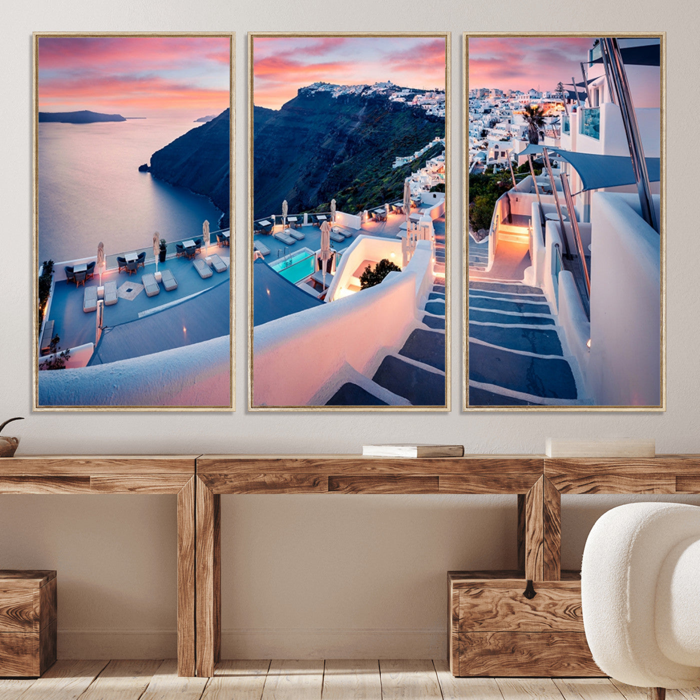 Greece Santorini Wall Art Landscape Canvas Print