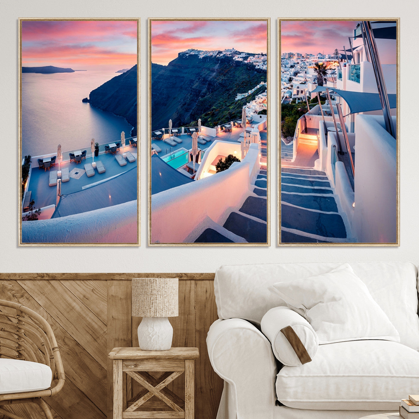 Greece Santorini Wall Art Landscape Canvas Print