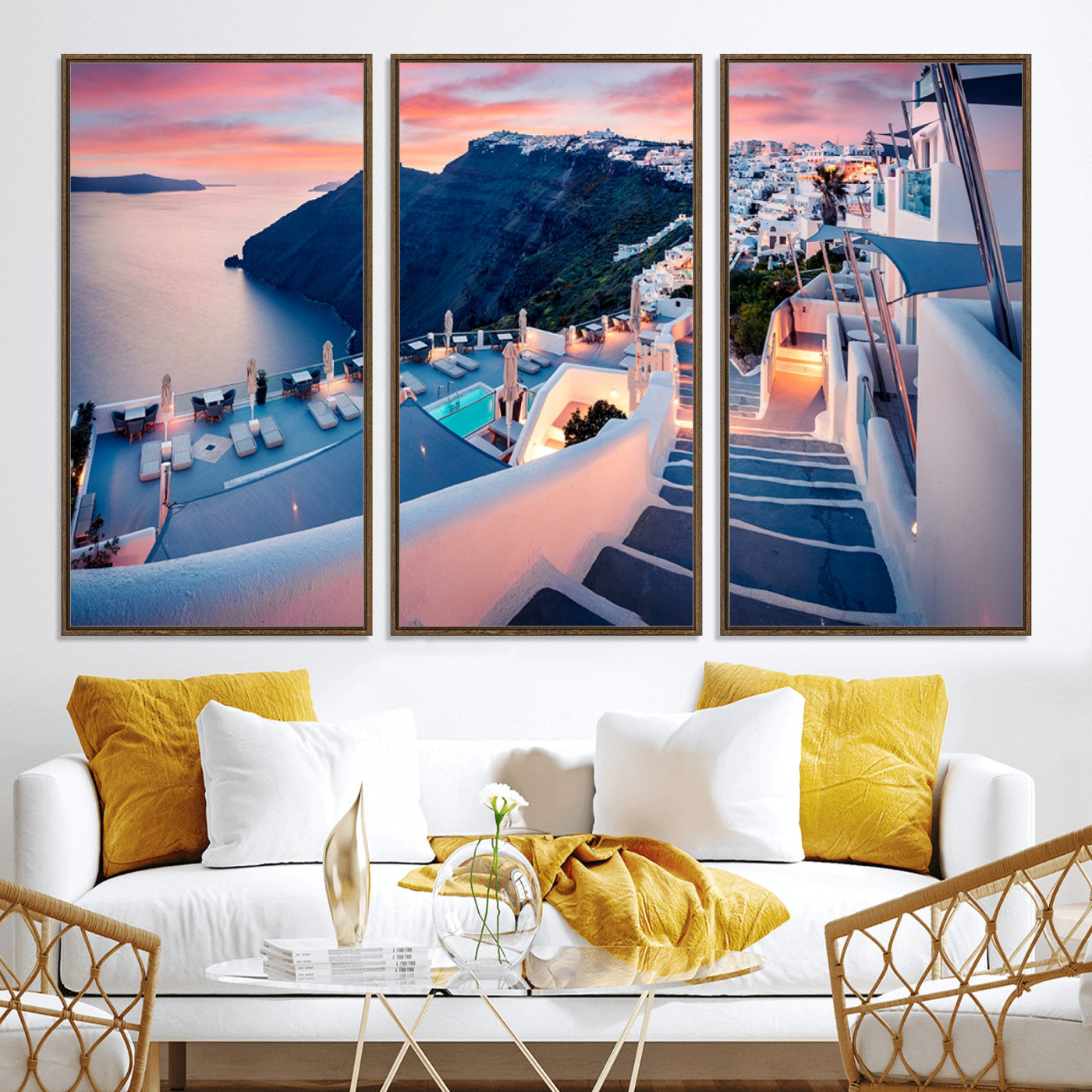 Greece Santorini Wall Art Landscape Canvas Print