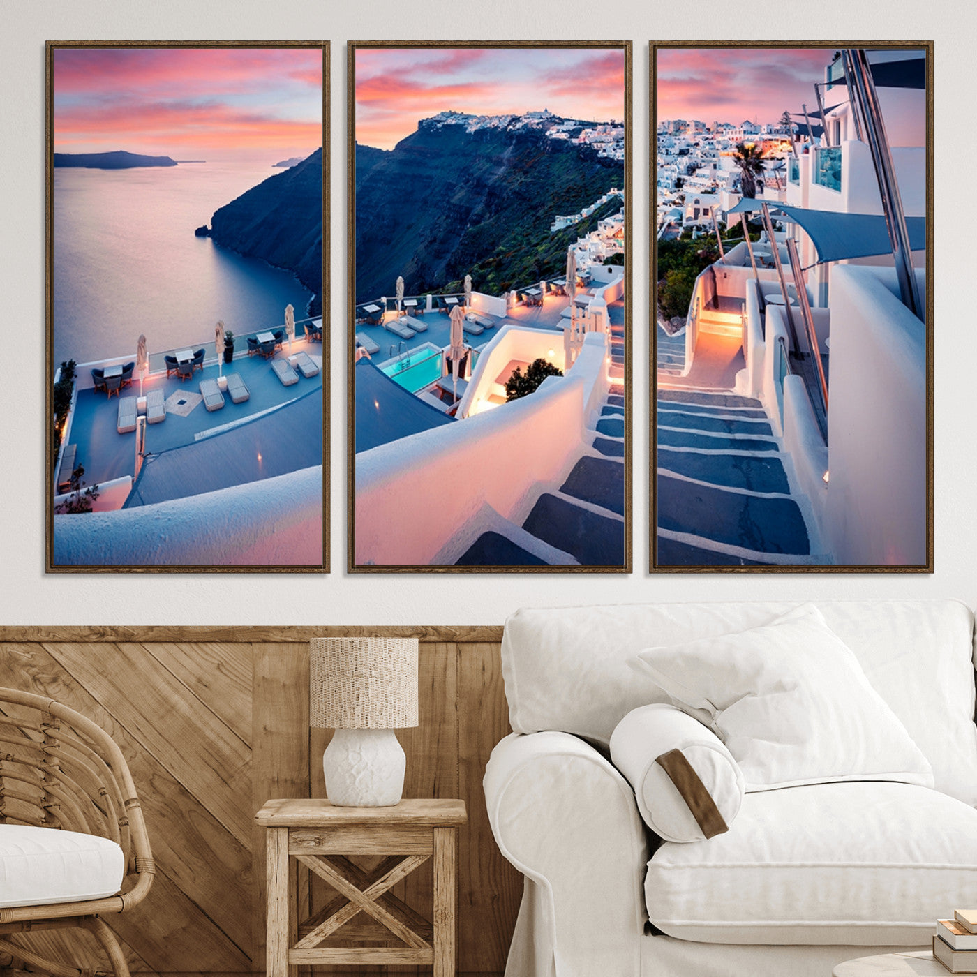 Greece Santorini Wall Art Landscape Canvas Print