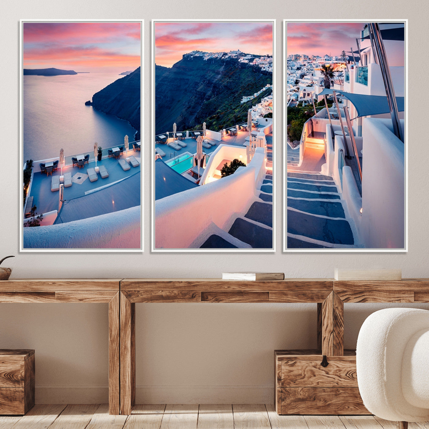 Greece Santorini Wall Art Landscape Canvas Print