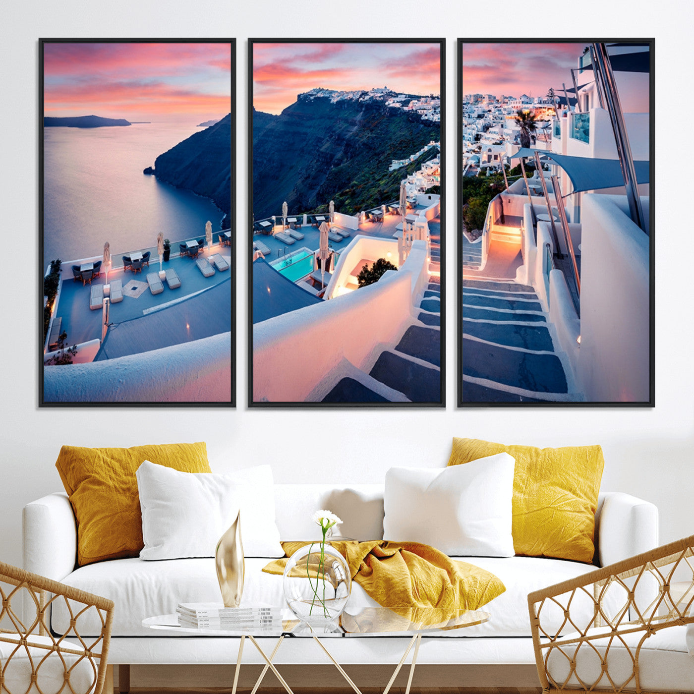 Greece Santorini Wall Art Landscape Canvas Print