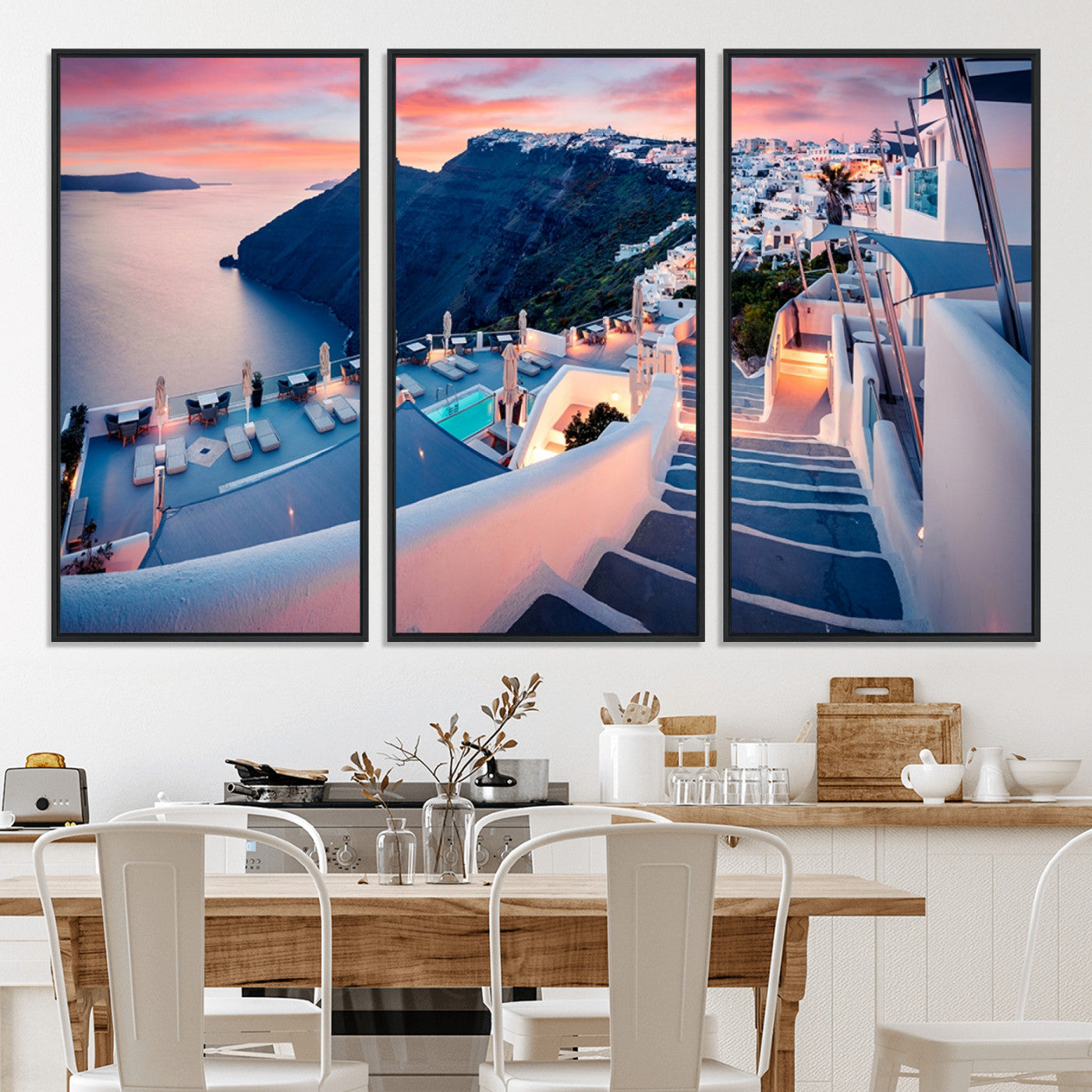 Greece Santorini Wall Art Landscape Canvas Print