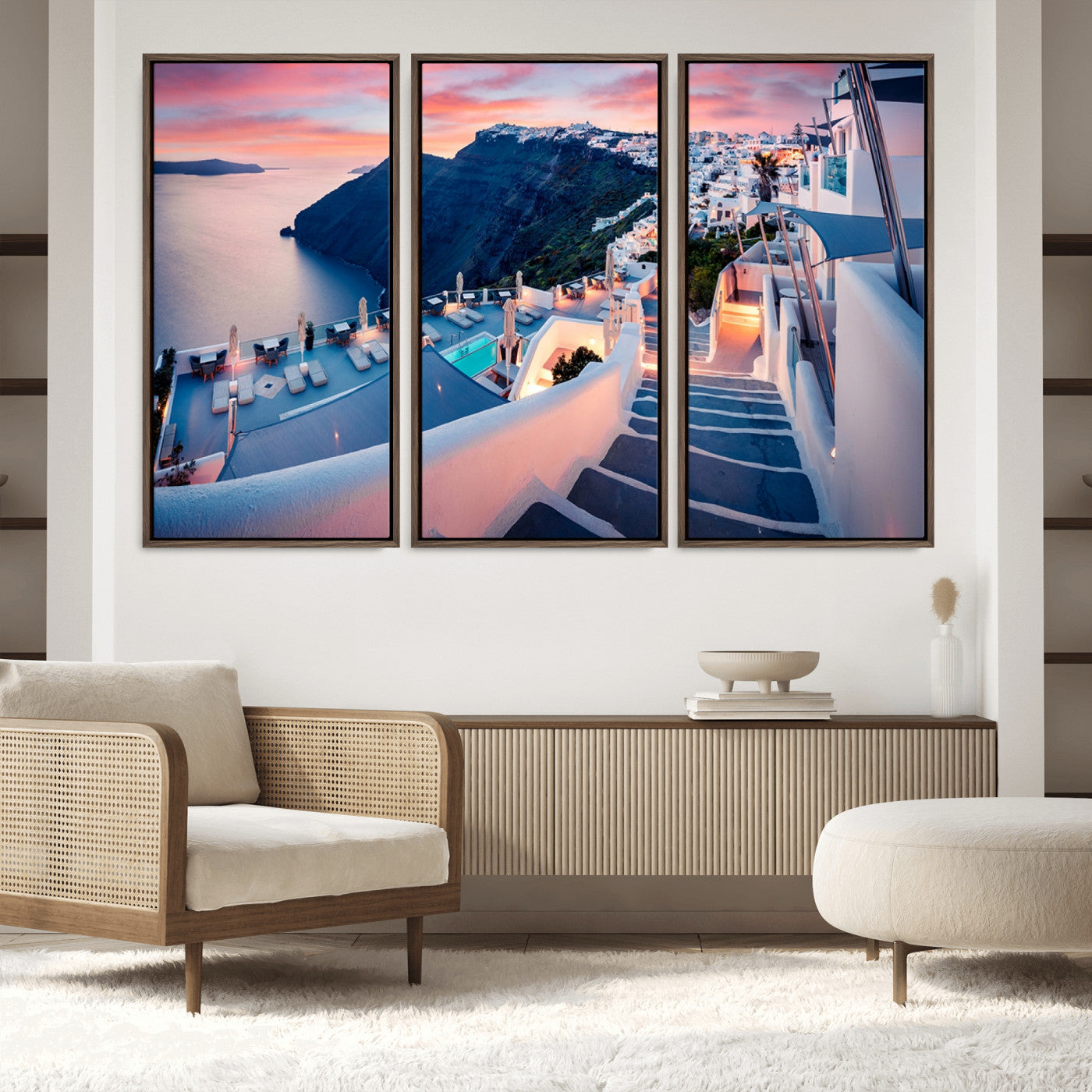 Greece Santorini Wall Art Landscape Canvas Print