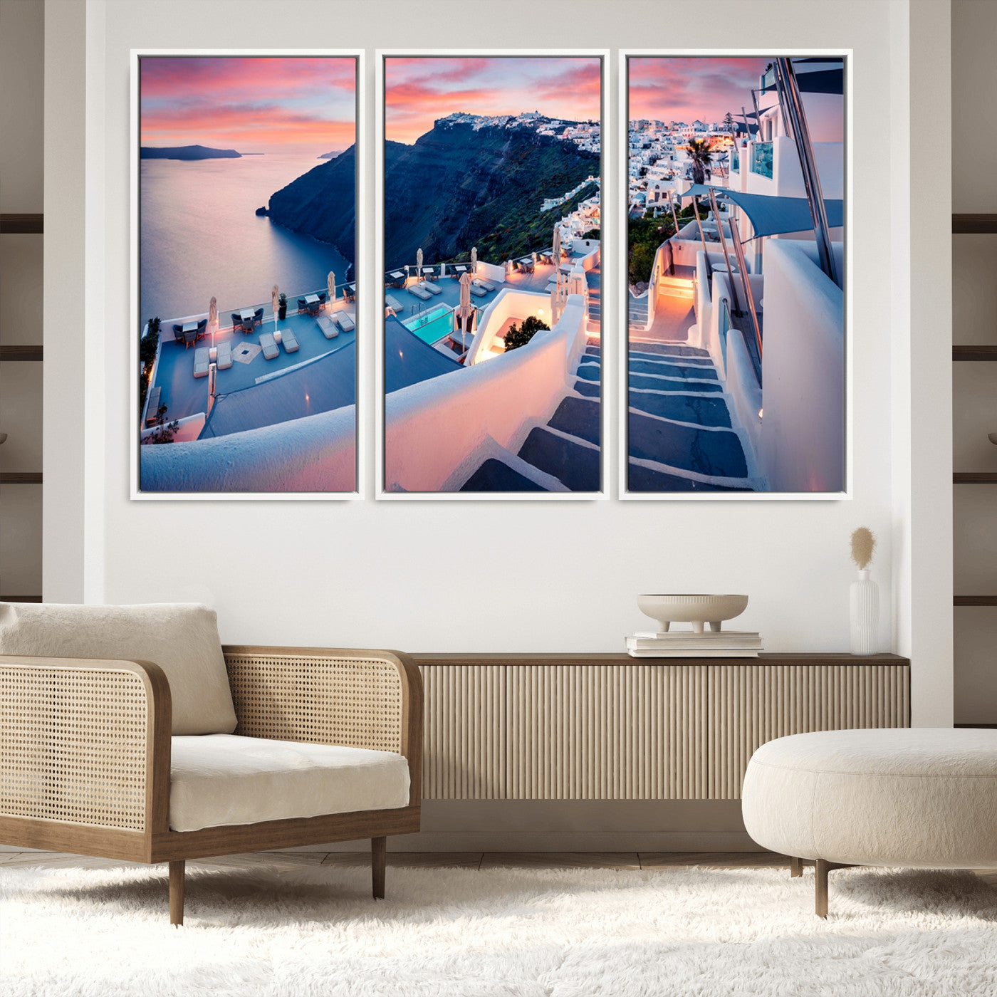 Greece Santorini Wall Art Landscape Canvas Print